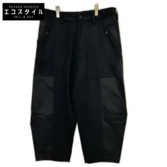 S'YTE　サイト　22AW UV-P04-820 ブラック FLANNEL WAIST ADJUSTABLE VERTICAL JOINT PANTS　3のサムネイル