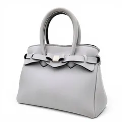 SAVE MY BAG PETITE MISS セーブマイバッグ ハンドバッグ ミニバッグ イタリア製 グレー 灰 超軽量 手洗い可 上品 大人可愛いのサムネイル