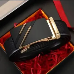 ブラック 自動 バックル メンズ ベルト