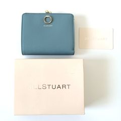 JILL STUART がま口 二つ折り財布 ブルー レザー 箱付き - メルカリ