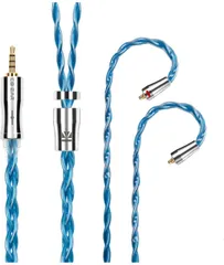 ★Yinyoo イヤフォン ケーブル mmcx 2.5mm KBEAR 耀 KBX4989 6N単結晶銅 4芯 イヤホン リケーブル バランス イヤホン 交換用ケーブル hi-fiオーディオ イヤモニ アップグレードケーブル （ブルー・mmcx2.5mm）のサムネイル