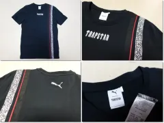 プーマ/半袖Tシャツ ブラック ラウンド trapstar/半袖ラウンドTシャツ/4131