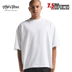 [新品/US輸入] SHAKA WEAR (シャカウェア) 7.5 OZ GARMENT DYE DROP SHOULDER Tシャツ ガーメントダイ　ドロップショルダー ホワイト　WHITE