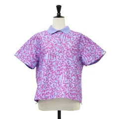 【美品】PEARLY GATES パーリー ゲイツ ポロシャツ パープル サイズ:1 | 25SS Bio PG SMILE野菜柄 メッシュジャージ ポロシャツ | トップス 半袖【レディース】【中古】のサムネイル