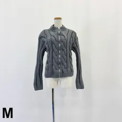 MAX&Co. ケーブルニット ジップアップ ウール グレー Mのサムネイル