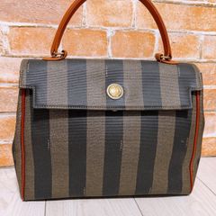 レディース 【FENDI(フェンディ)】ストライプデザイン ハンドバッグ 中型