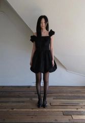 さ*と様 ボンディングリボンワンピース ブラック lillilly | Mercari