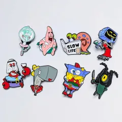 送料無料！ ★ピンズ PINS★ピンバッジ 【 SpongeBob SquarePants（スポンジボブ）】ピンズ8Pセット / ピンバッジ / PINS〚アメリカン雑貨 アメトイ〛のサムネイル