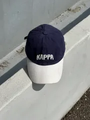 M-L Kappa ロゴ ネイビー 白 ツートン ベースボールキャップ 帽子のサムネイル