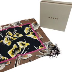 新品】miu miu ドット スキニー スカーフ ブラウン×ブラック タグ付き