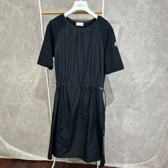 MONCLER モンクレール 半袖ワンピース 黒 S ドロスト D472 - メルカリ