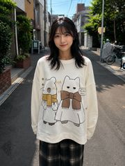 完売品】um ももた furumomo_t ドッグプリントスウェット ピンク 