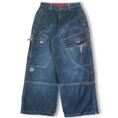 90s club R 濃紺 極太 バギー デニムパンツ ストリート B系 y2k - メルカリ