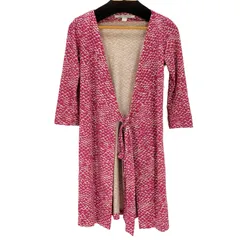 ダイアンフォンファステンバーグ DIANE VON FURSTENBERG 総柄 シルクロングカーディガン レディース  0のサムネイル