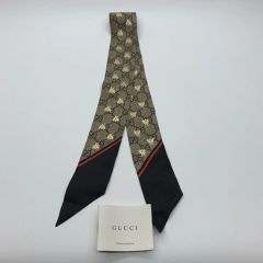 グッチ GUCCI ネックボウ リボンスカーフ gg ビー ハチ シルク - メルカリ