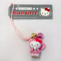 【中古】キーホルダー・マスコット(キャラクター) キティ(忍者) 根付け (ピンク) 「ハローキティ」 金沢限定
