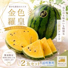 希少！熊本産 金色羅皇スイカ 1玉 送料無料 - メルカリ