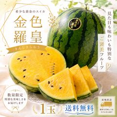 希少！熊本産 金色羅皇スイカ 1玉 送料無料 - メルカリ