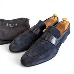 18万円 Berluti ロレンツォドライブ スクリット スエードローファー 9