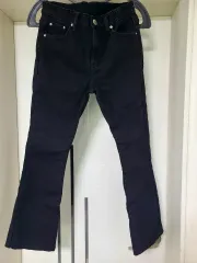 ブラックデニム起毛パンツのサムネイル