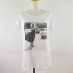 レペット Repetto カットソー Tシャツ 半袖 プリント 白 L *T445のサムネイル