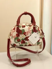 M7 メゾンドフルール  Maison de FLEUR  いちごゴブラン２Wayボストンバッグ  【未使用品】フランス アールドリスコラボバッグ  人気  ART de LYSのサムネイル