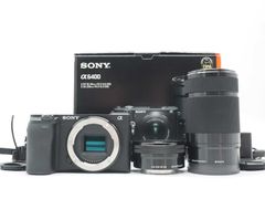 シャッター回数3704回【美品】 SONYα6400 ダブルズームレンズキット 