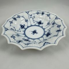 315/美品ロイヤルコペンハーゲン ブルーフルーテッド ケーキディッシュ