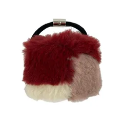 ComplexBIZ(コンプレックスビズ) アクセサリー美品  ファー ボルドー×ピンクベージュ×アイボリー ヘアゴムのサムネイル