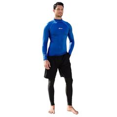 [Brand New] [Sillictor] Men's Rash Guard Swimsuit Set: Long-Sleeve Rash Shirt + Surf Shorts + Rash Leggings. Overwear Set for Pool, Beach, and Water. UV Protection. 226bl+1119blkblk+555 0