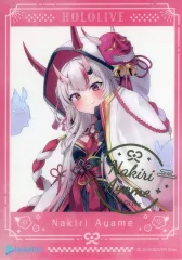 【中古】キャラカード 百鬼あやめ(背景水色/箔押し) 「バーチャルYouTuber ホロライブ トレーディングクリアブロマイド いろはにほへっと あやふぶみ」