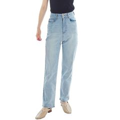 [New] [Kobe Lettuce] Cool-touch Denim Pants, Skinny Straight, UV Cut, Cool and Refreshing [M3926] S Petite Wide, Light Blue 0