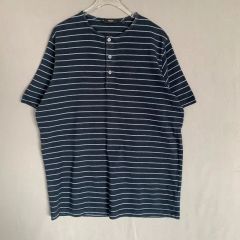 MARQUEE マーキー ヘンリーネック ストライプ カットソー チバユウスケ 