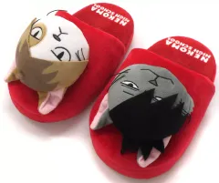 【中古】スリッパ・ルームシューズ クロオネコ＆ケンマネコ クニャック(ぬいぐるみスリッパ) 「ハイキュー!!×しまむら」のサムネイル