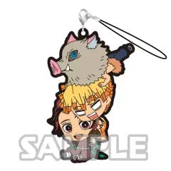 【中古】ストラップ(キャラクター) 炭治郎＆善逸＆伊之助 「鬼滅の刃 ラバーストラップDUO」