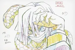 【中古】ポストカード 伊黒小芭内(手/上) 展示原画ポストカード 「鬼滅の刃 キャラクター絵巻カフェ in ufotable Cafe 第四期」