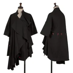 ヨウジヤマモト ファムYohji Yamamoto FEMME コットンメニーボタン着脱デザインドレープジャケット 黒1のサムネイル