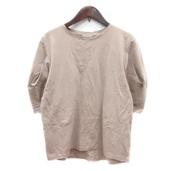 エニィファム anyFam カットソー Tシャツ クルーネック 五分袖 2 M ベージュ /MNのサムネイル