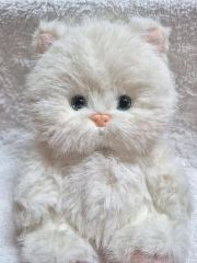 激レアサイズ！オオイケ 白いペルシャネコ ぬいぐるみ 希少 昭和レトロ