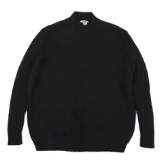 ヴェルサーチクラシックVERSACE CLASSIC リブ袖幾何学ジャガードニット 黒XLのサムネイル