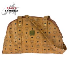 MCM ボストンバッグ ハンドバッグ ブラウン - メルカリ