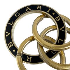 BVLGARI (ブルガリ) キーリング ブラック×ゴールド - メルカリ
