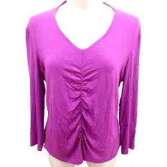エスカーダ ESCADA ニット カットソー Vネック 長袖 44 紫 パープル /RTのサムネイル
