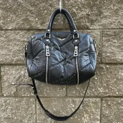 OS ZADIG&VOLTAIRE ザディグ・エ・ヴォルテール ブラック レザー クロスバックのサムネイル