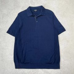 シップス シェルボタン アルビニ スーピマコットン ニットポロシャツ