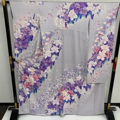 振袖 上品な花柄の染め 正絹 着物 MK-9281のサムネイル