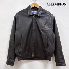 チャンピオン 90s WORLD CHAMPION 牛側 レザー ジャケット フルジップ 