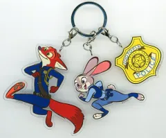 【中古】キーホルダー ジュディ＆ニック 3連アクリルキーホルダー 「ズートピア×Avail」
