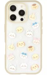 [중고] 휴대 재킷 커버 총 무늬 llllfit Clear iPhone16Pro 대응 케이스 [치이카와 뭔가 귀엽고 귀여운 녀석]