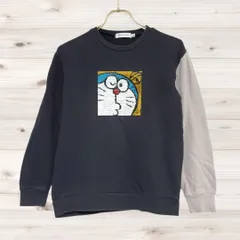 A1756 ザショップティーケー THE SHOP TK キッズ服 スウェット トレーナー(140) 黒 ドラえもん 綿 Uネック ノーカラーのサムネイル